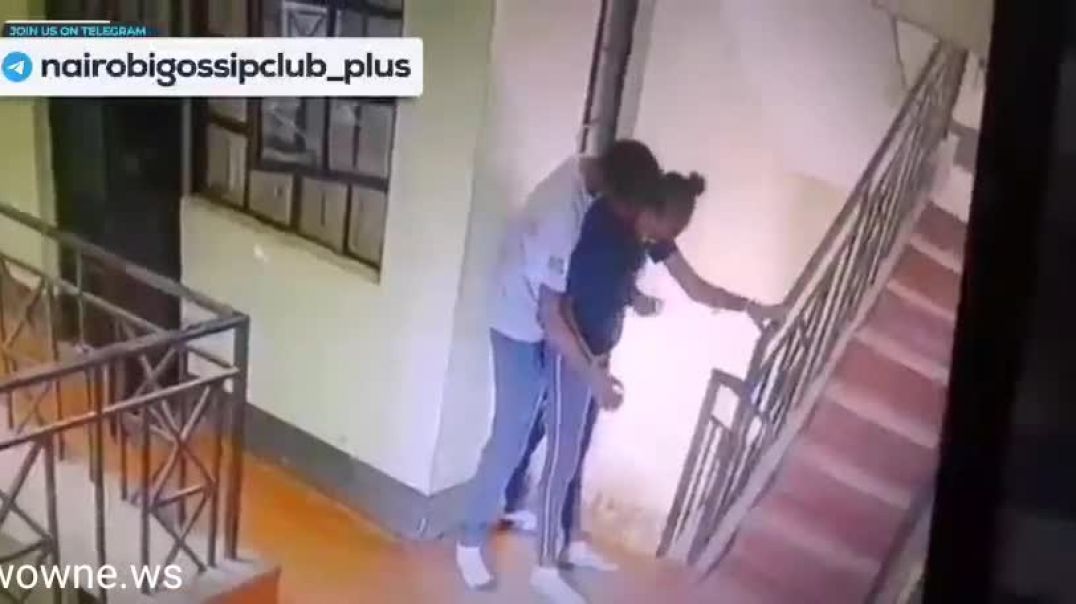 Lovers Having Sex By An Apartment Staircase